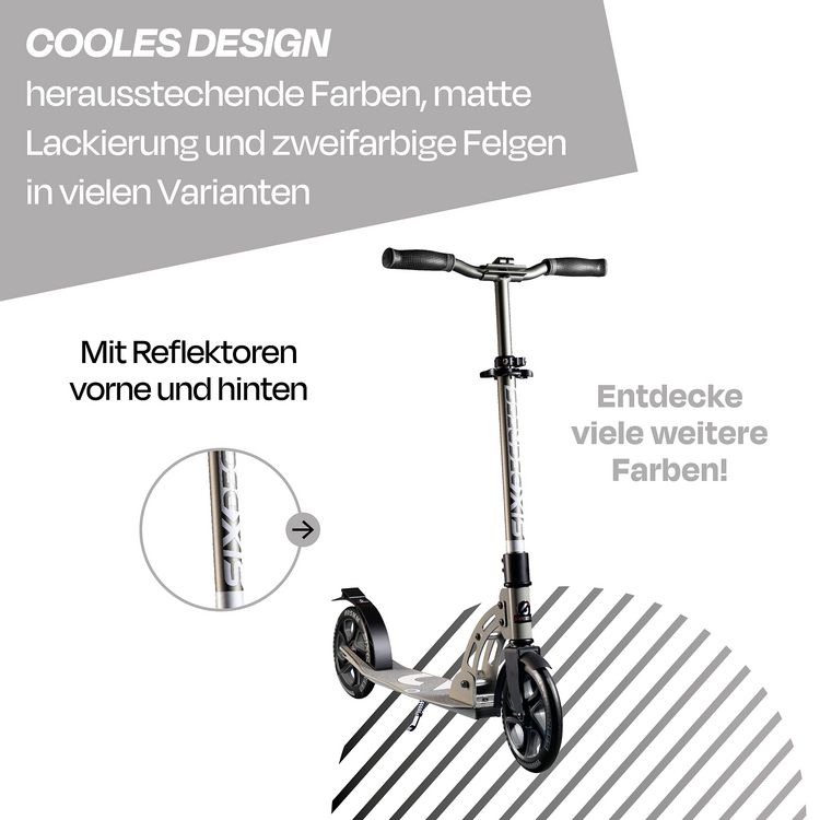 Produktbild: SIX DEGREES Alu Scooter 205 mm grau