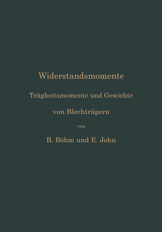 Produktbild: Widerstandsmomente