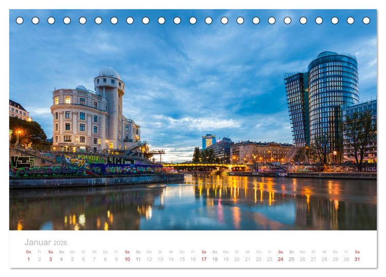 Produktbild: W I E N E R Impressionen (Tischkalender 2026 DIN A5 quer), CALVENDO Monatskalender