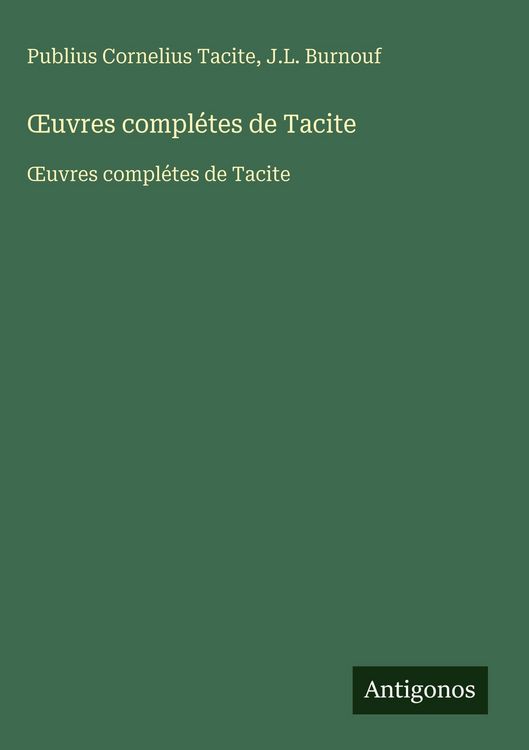 Produktbild: &iquest;uvres compl&eacute;tes de Tacite