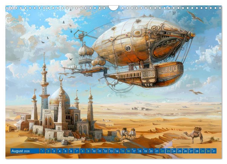 Produktbild: Steampunk Luftschiffe mit einer surrealen Note (Wandkalender 2026 DIN A3 quer), CALVENDO Monatskalender