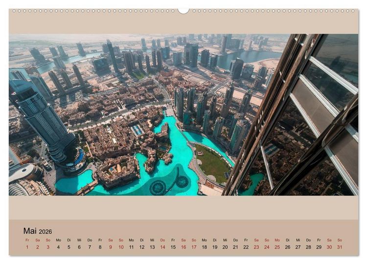 Produktbild: Impressions of Dubai 2026 (Wandkalender 2026 DIN A2 quer), CALVENDO Monatskalender