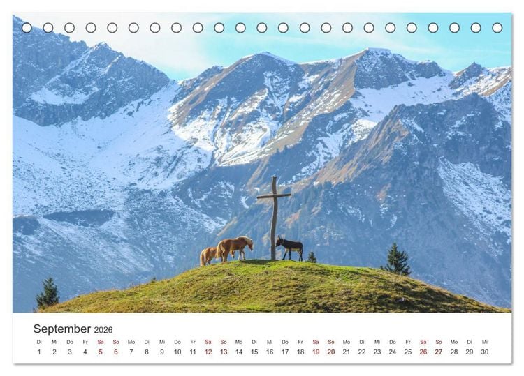 Produktbild: Naturwunder Berge (Tischkalender 2026 DIN A5 quer), CALVENDO Monatskalender