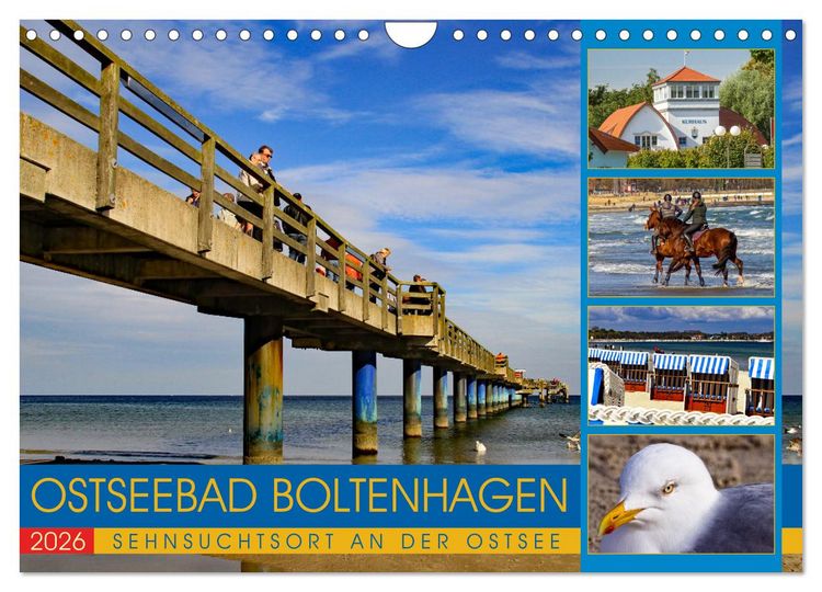Produktbild: Ostseebad Boltenhagen - Sehnsuchtsort an der Ostsee (Wandkalender 2026 DIN A4 quer), CALVENDO Monatskalender