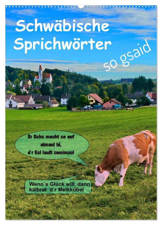 Produktbild: Schw&auml;bische Sprichw&ouml;rter - so gsaid (Wandkalender 2026 DIN A2 hoch), CALVENDO Monatskalender