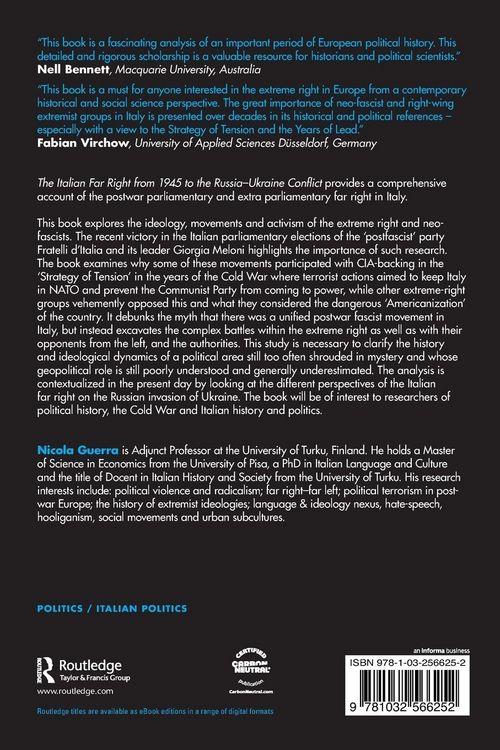 Produktbild: The Italian Far Right from 1945 to the Russia-Ukraine Conflict