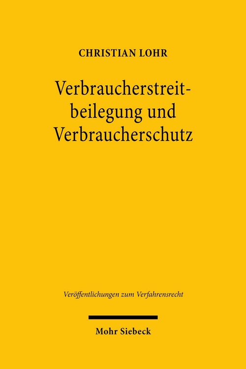 Produktbild: Verbraucherstreitbeilegung und Verbraucherschutz
