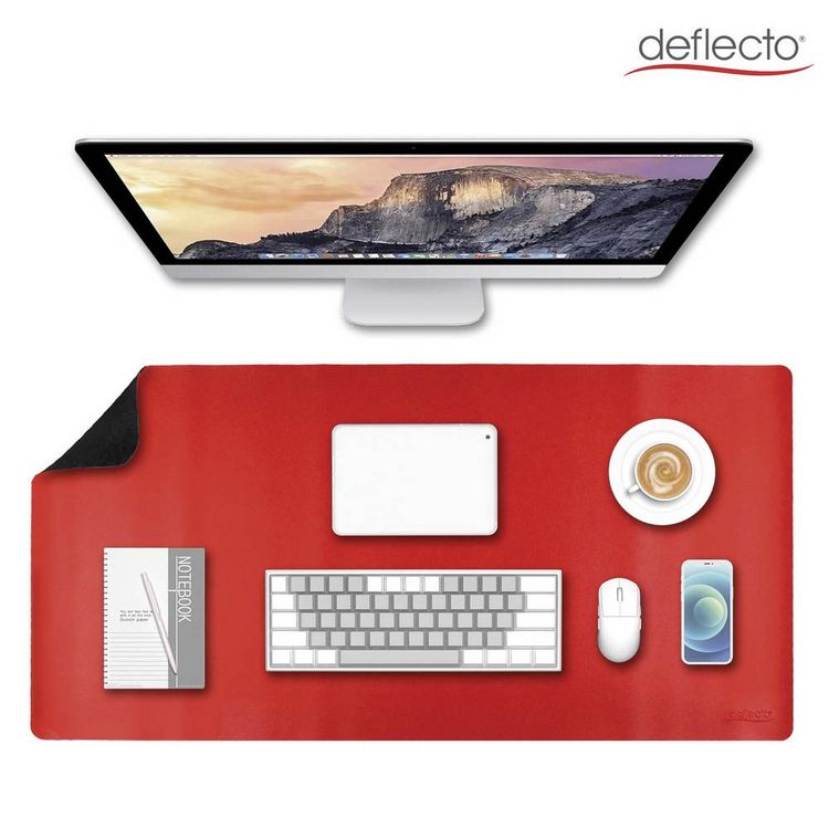 Produktbild: Deflecto DM8040BR Schreibunterlage Schwarz, Rot (B x H) 800mm x 400mm