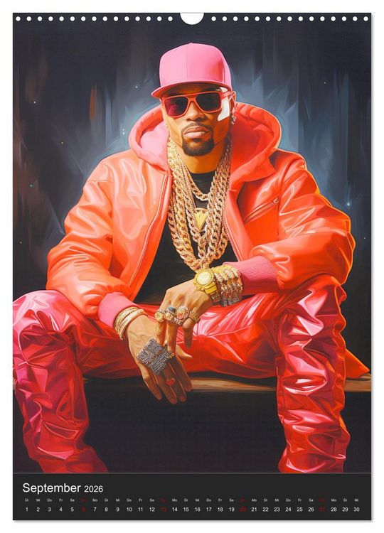 Produktbild: Rap Kings. Paintings im Streetwear-Charme (Wandkalender 2026 DIN A3 hoch), CALVENDO Monatskalender