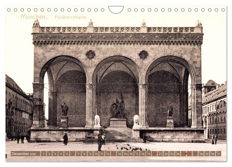 Produktbild: Spaziergang durch M&uuml;nchen &ndash; Die Stadt auf historischen Karten (Wandkalender 2026 DIN A4 quer), CALVENDO Monatskalender