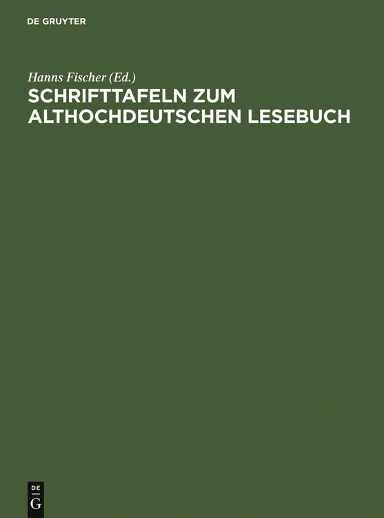 Produktbild: Schrifttafeln zum althochdeutschen Lesebuch