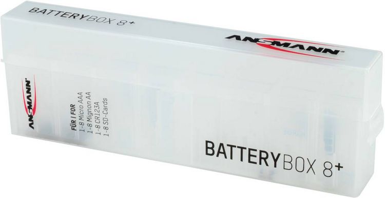 Produktbild: Ansmann Foto Plus 8 Batteriebox 8x Micro (AAA), Mignon (AA), CR123 (L x B x H) 160 x 22 x 55mm