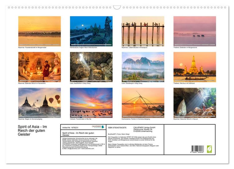 Produktbild: Spirit of Asia - Im Reich der guten Geister (Wandkalender 2026 DIN A2 quer), CALVENDO Monatskalender