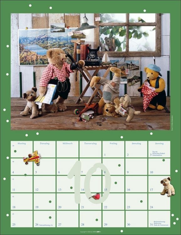 Produktbild: Teddyb&auml;ren Kalender 2027