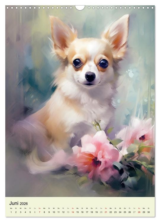 Produktbild: Kleine Hunde. Entz&uuml;ckend, lieblich, duftig (Wandkalender 2026 DIN A3 hoch), CALVENDO Monatskalender