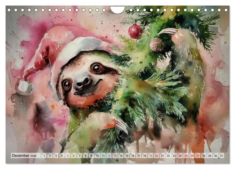 Produktbild: Faultiere, ein Leben in Zeitlupe (Wandkalender 2026 DIN A4 quer), CALVENDO Monatskalender