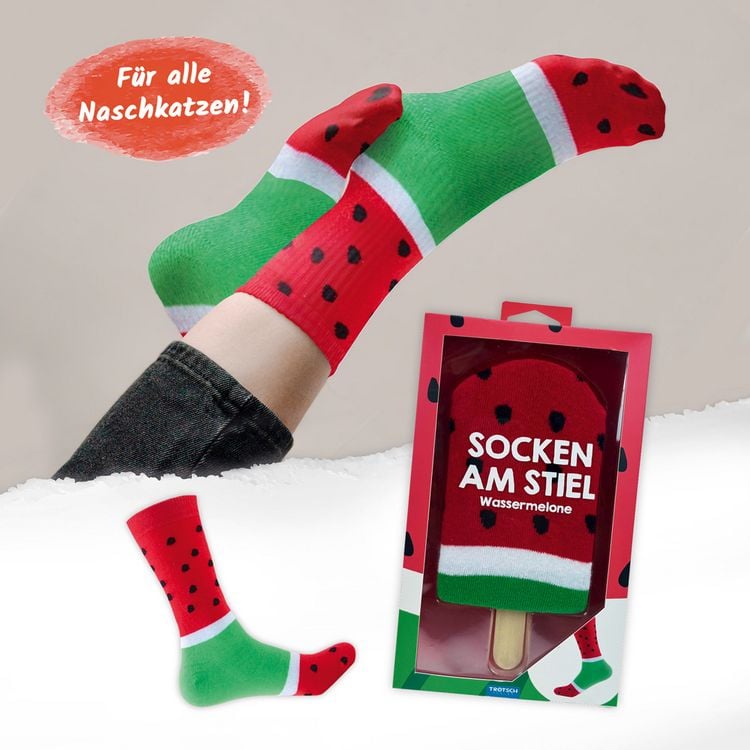 Produktbild: Tr&ouml;tsch Socken am Stiel Wassermelone