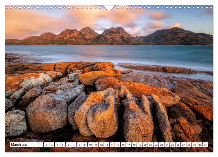 Produktbild: Tasmania Rainforest, waterfalls and rocky shores (Wall Calendar 2026 DIN A3 landscape), CALVENDO 12 Month Wall Calendar