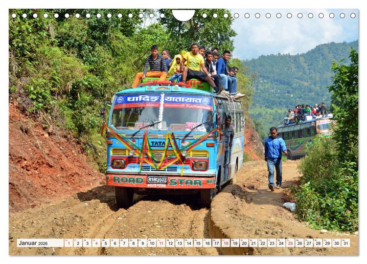 Produktbild: NEPAL, die Umrundung des Manaslu (Wandkalender 2026 DIN A4 quer), CALVENDO Monatskalender