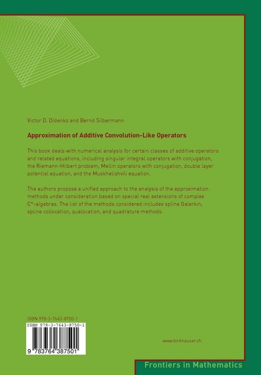 Produktbild: Approximation of Additive Convolution-Like Operators