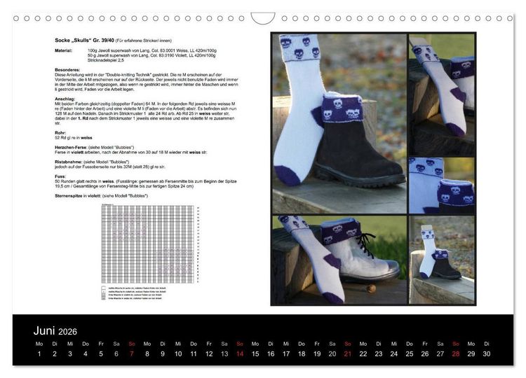 Produktbild: Sockenkalender Bootsocks 2026 (Wandkalender 2026 DIN A3 quer), CALVENDO Monatskalender