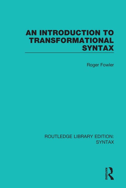 Produktbild: An Introduction to Transformational Syntax