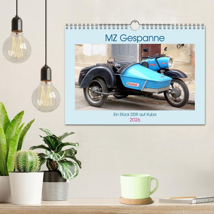 Produktbild: MZ-Gespanne - Ein St&uuml;ck DDR auf Kuba (Wandkalender 2026 DIN A4 quer), CALVENDO Monatskalender