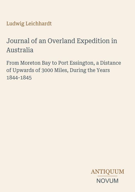 Produktbild: Journal of an Overland Expedition in Australia