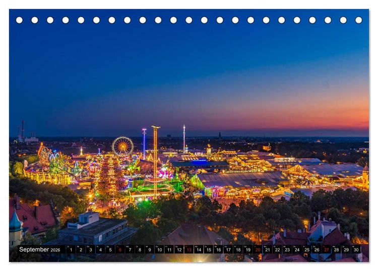 Produktbild: Mein M&uuml;nchen aus der Luft (Tischkalender 2026 DIN A5 quer), CALVENDO Monatskalender