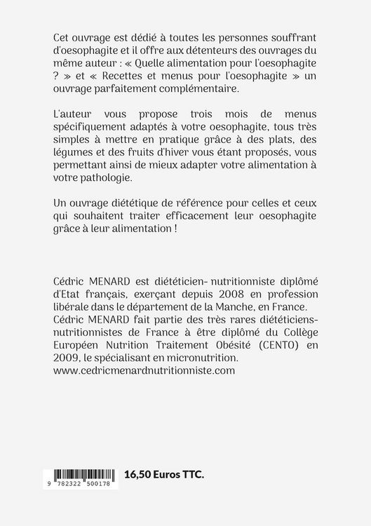 Produktbild: Menus d'hiver pour l'oesophagite.