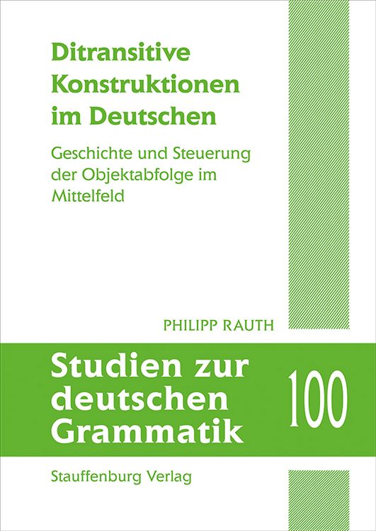 Produktbild: Ditransitive Konstruktionen im Deutschen