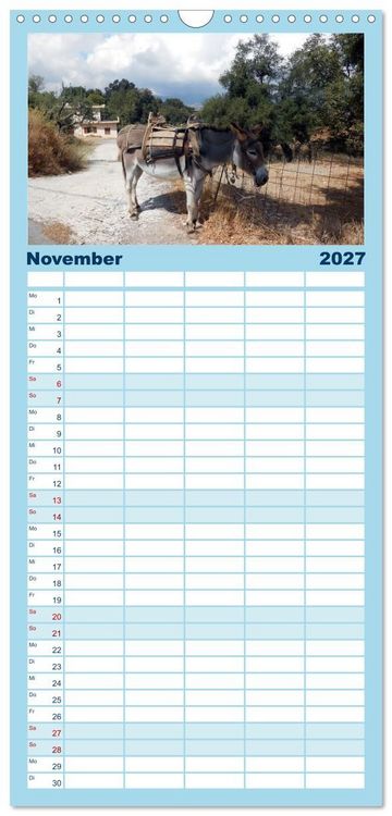 Produktbild: Familienplaner 2027 - Kreta - Griechischer Inseltraum mit 5 Spalten (Wandkalender, 21 x 45 cm) CALVENDO