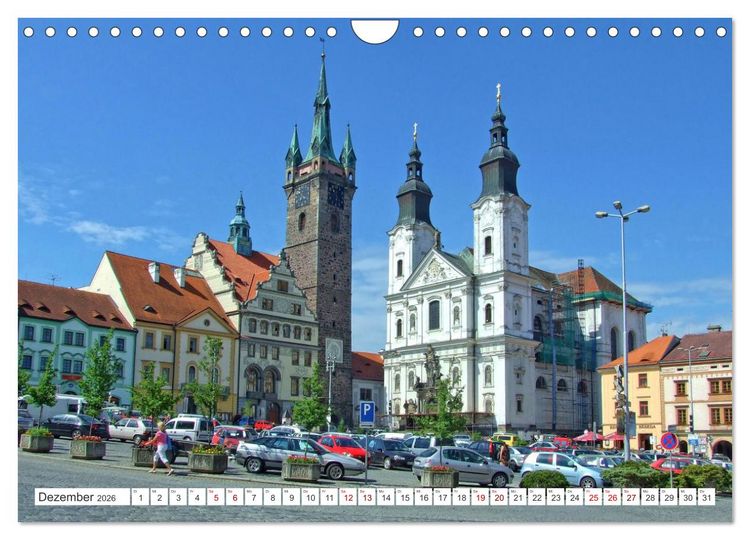 Produktbild: Visit Pilsen & Klatovy - Zwei b&ouml;hmische St&auml;dte - Ein perfekter Urlaubstag (Wandkalender 2026 DIN A4 quer), CALVENDO Monatskalender