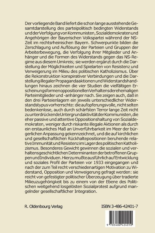 Produktbild: Die Parteien KPD, SPD, BVP in Verfolgung und Widerstand