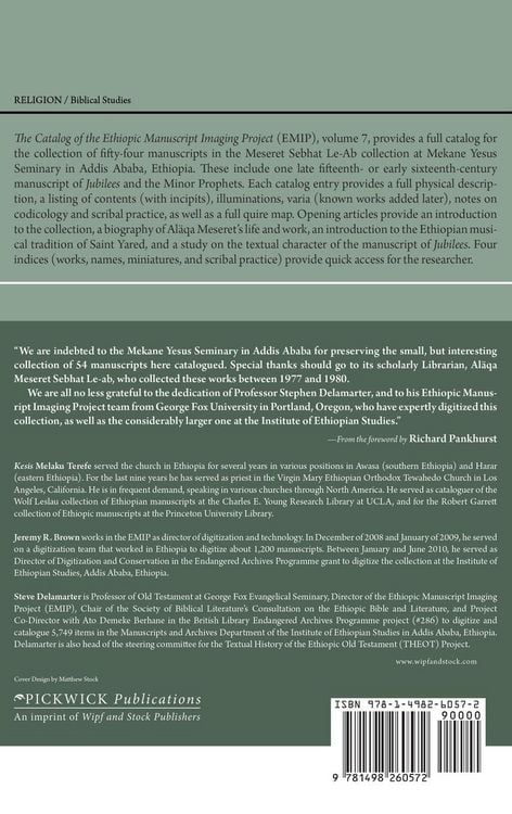 Produktbild: Catalogue of the Ethiopic Manuscript Imaging Project