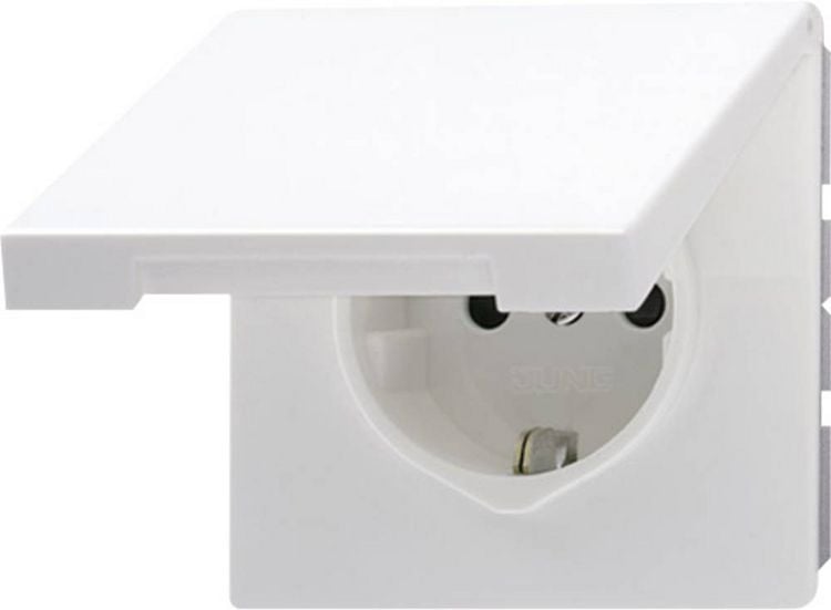 Produktbild: Jung Einsatz Schutzkontakt-Steckdose LS plus, LS design, LS 990 Alpinwei&szlig; LS1520KLWW