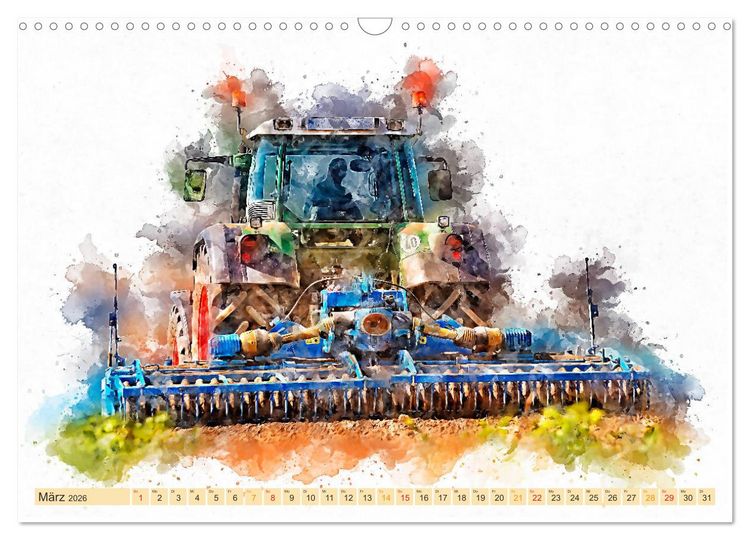 Produktbild: Traktoren - malerische Kraftpakete in der Landwirtschaft (Wandkalender 2026 DIN A3 quer), CALVENDO Monatskalender