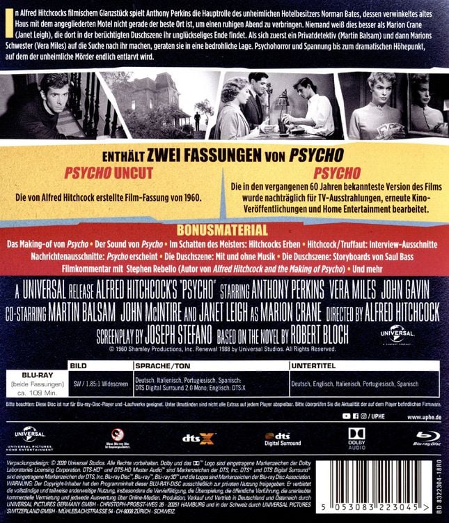 Produktbild: Psycho - Uncut