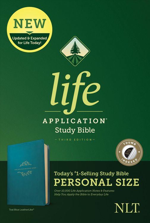 Produktbild: NLT Life Application Study Bible, Third Edition, Personal Size (Leatherlike, Teal Blue, Indexed)