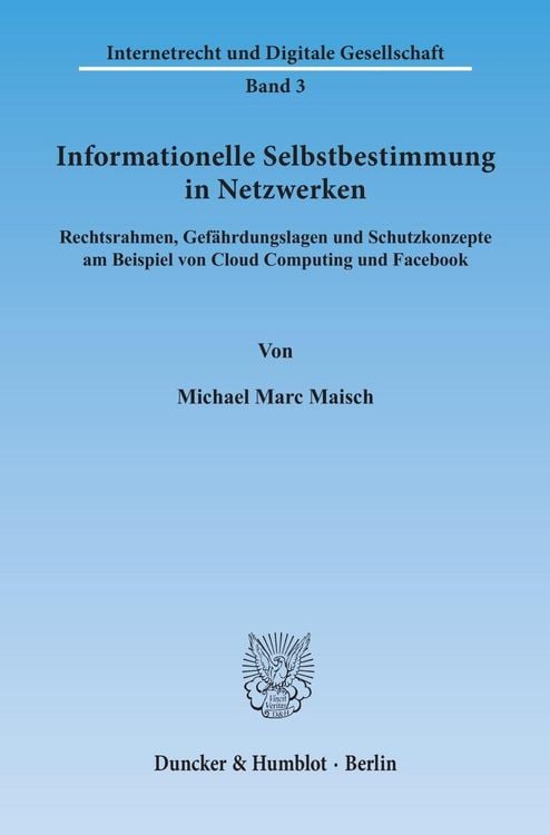Produktbild: Informationelle Selbstbestimmung in Netzwerken.