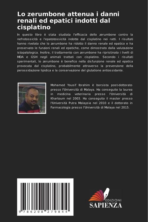 Produktbild: Lo zerumbone attenua i danni renali ed epatici indotti dal cisplatino