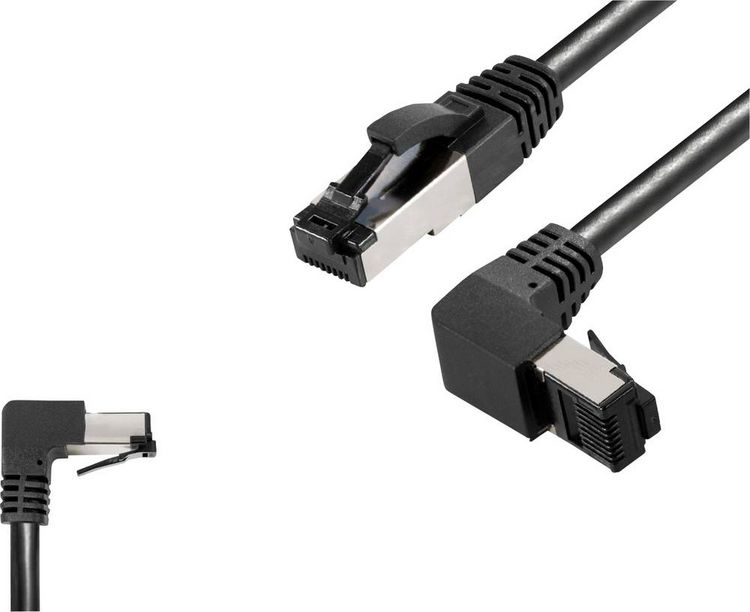 Produktbild: BKL Electronic 144017 RJ45 Patchkabel CAT 8.1 S/FTP 1m Schwarz Halogenfrei 1St.