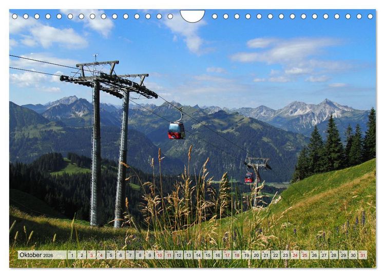 Produktbild: Bergbahnen in den Alpen (Wandkalender 2026 DIN A4 quer), CALVENDO Monatskalender