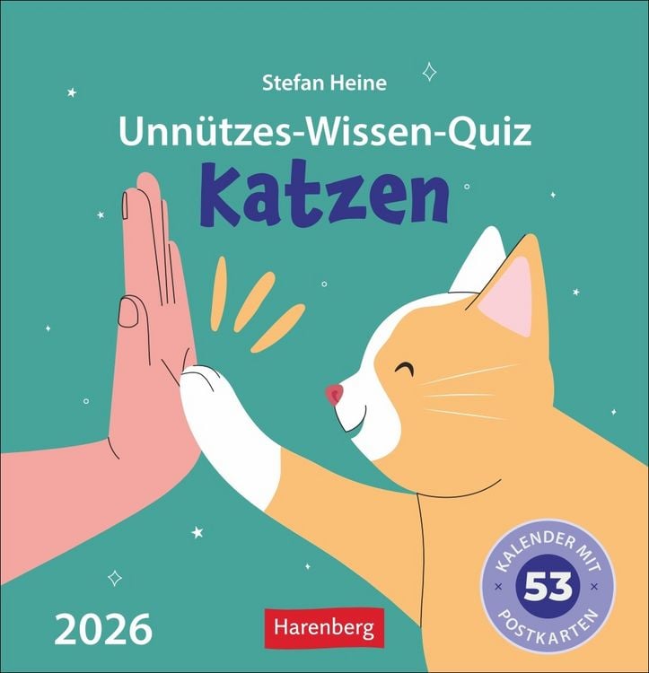Bild vom Artikel Unnützes-Wissen-Quiz Katzen Premium-Postkartenkalender - Kalender mit 53 Rätselkarten vom Autor Stefan Heine