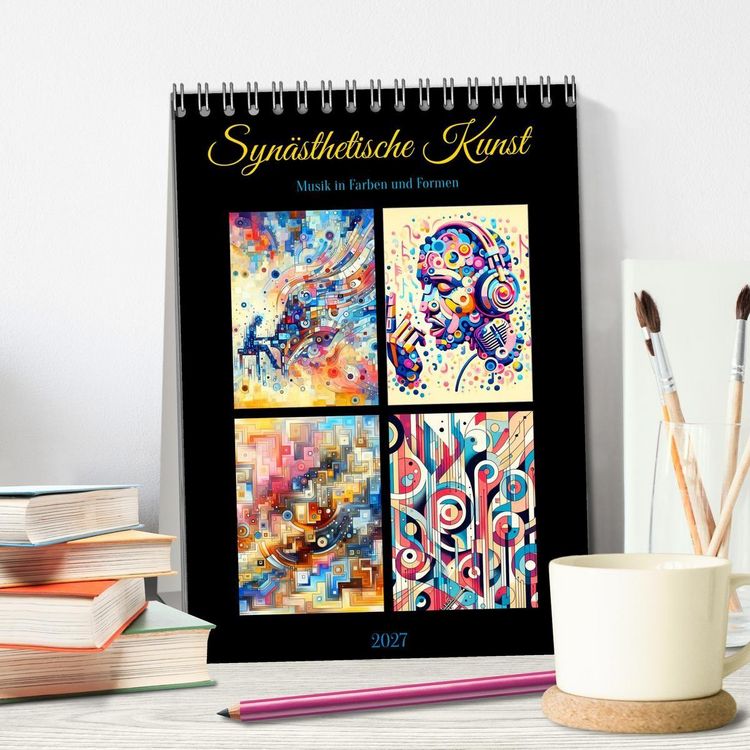 Produktbild: Syn&auml;sthetische Kunst - Musik in Farben und Formen (Tischkalender 2027 DIN A5 hoch), CALVENDO Monatskalender