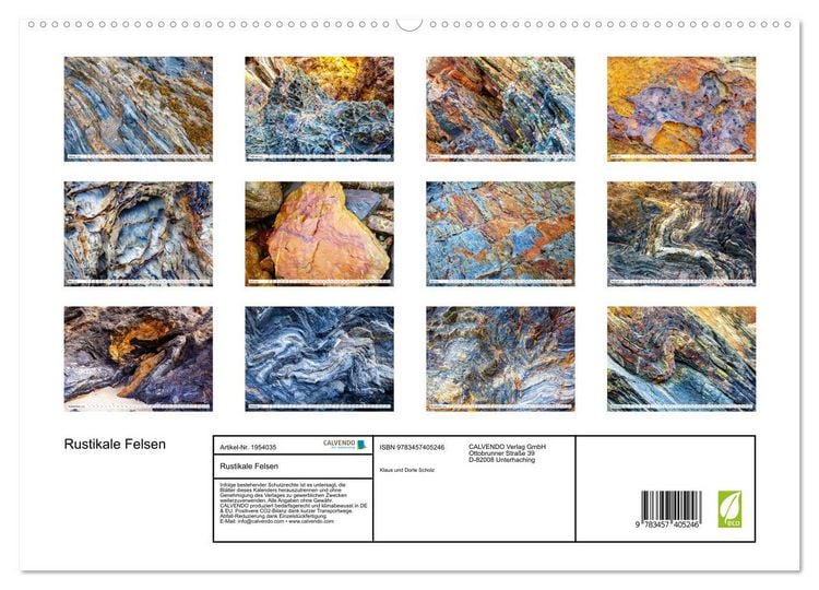 Produktbild: Rustikale Felsen (hochwertiger Premium Wandkalender 2026 DIN A2 quer), Kunstdruck in Hochglanz