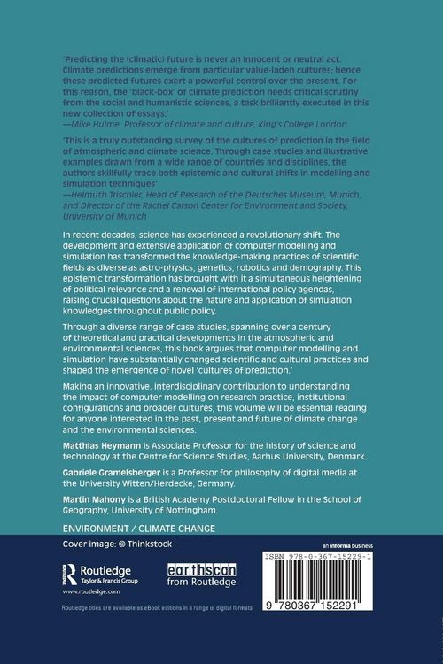 Produktbild: Cultures of Prediction in Atmospheric and Climate Science