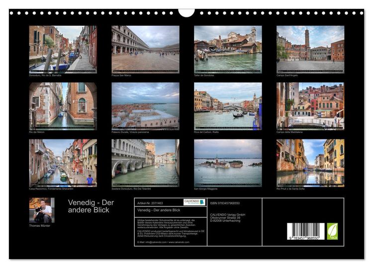 Produktbild: Venedig - Der andere Blick (Wandkalender 2026 DIN A3 quer), CALVENDO Monatskalender