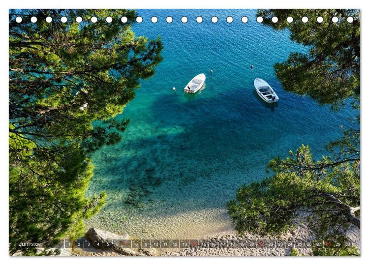 Produktbild: Kroatien - Landschaften am Mittelmeer (Tischkalender 2026 DIN A5 quer), CALVENDO Monatskalender