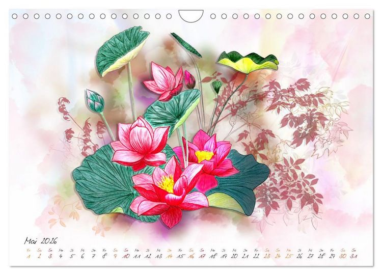 Produktbild: Lotus Bl&uuml;tenzauber (Wandkalender 2026 DIN A4 quer), CALVENDO Monatskalender
